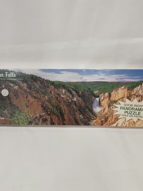 Panoramic Puzzle Yellowstone National Park Lower Falls 500+ pieces Sealed 12x36